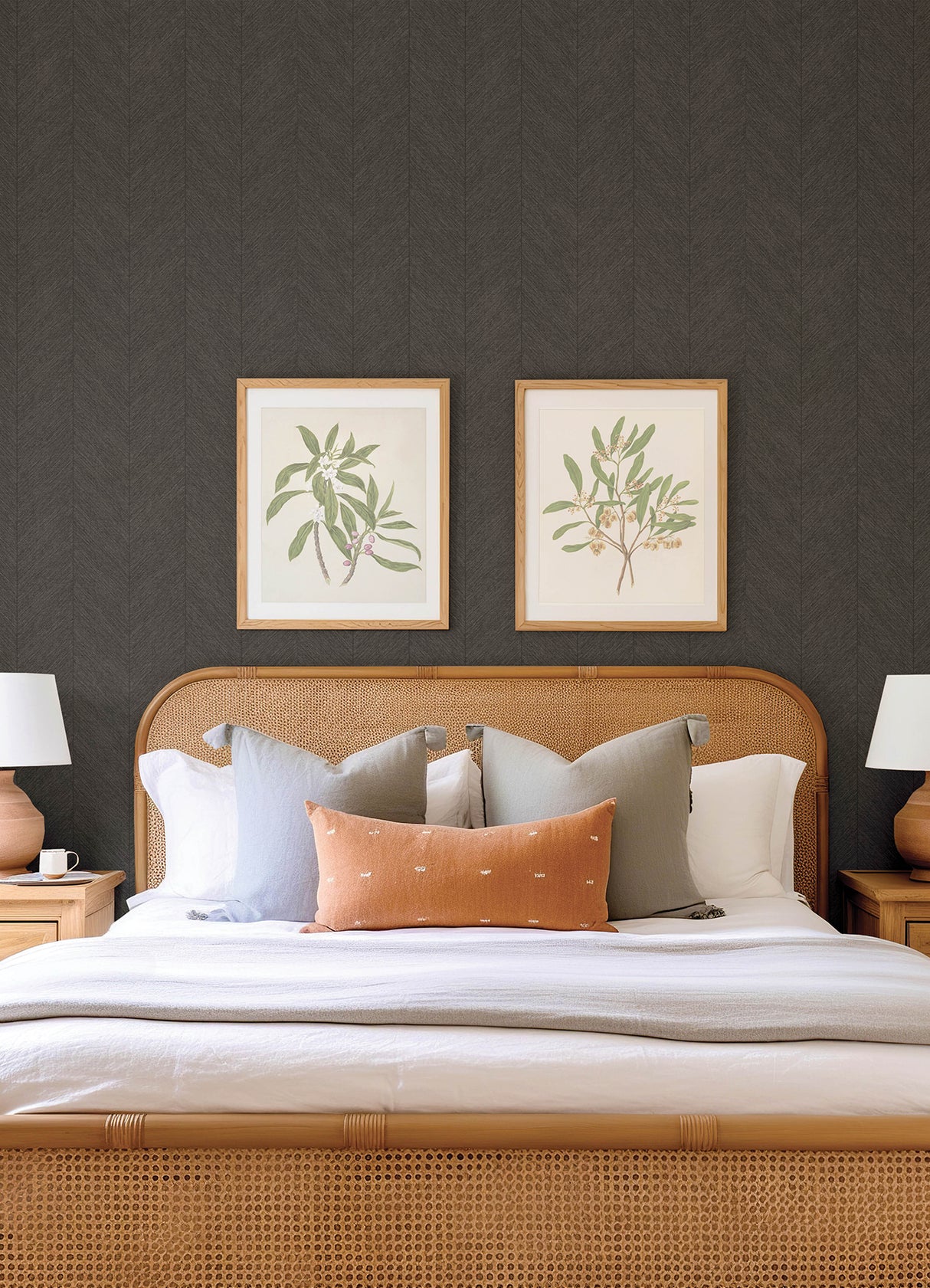 Kallam Espresso by Scott Living Chevron Wallpaper – A-Street Prints 4155-27317