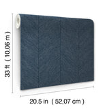 Kallam Indigo by Scott Living Chevron Wallpaper- A-Street Prints 4155-27323