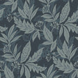 Anita Teal Woodland Floral Wallpaper by A-Street Prints – close-up of teal botanical pattern