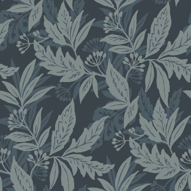 Anita Teal Woodland Floral Wallpaper by A-Street Prints – close-up of teal botanical pattern