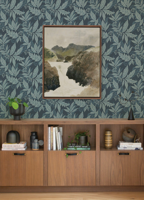 Anita Teal by Scott Living Woodland Floral Wallpaper – A-Street Prints 4155-27325