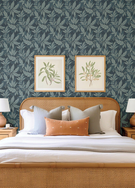 Anita Teal by Scott Living Woodland Floral Wallpaper – A-Street Prints 4155-27325