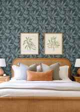 Anita Teal by Scott Living Woodland Floral Wallpaper – A-Street Prints 4155-27325