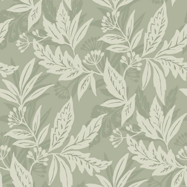 Anita Sage Woodland Floral Wallpaper pattern close-up