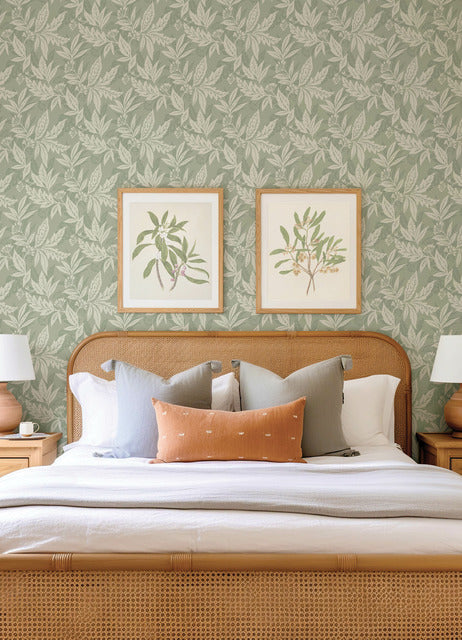 Anita Sage by Scott Living Woodland Floral Wallpaper – A-Street Prints 4155-27326
