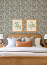 Anita Pewter by Scott Living Woodland Floral Wallpaper- A-Street Prints 4155-27327