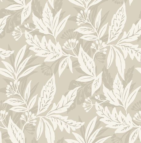 Anita Beige Woodland Floral Wallpaper by A-Street Prints – unpasted non woven roll, 20.5 in x 33 ft