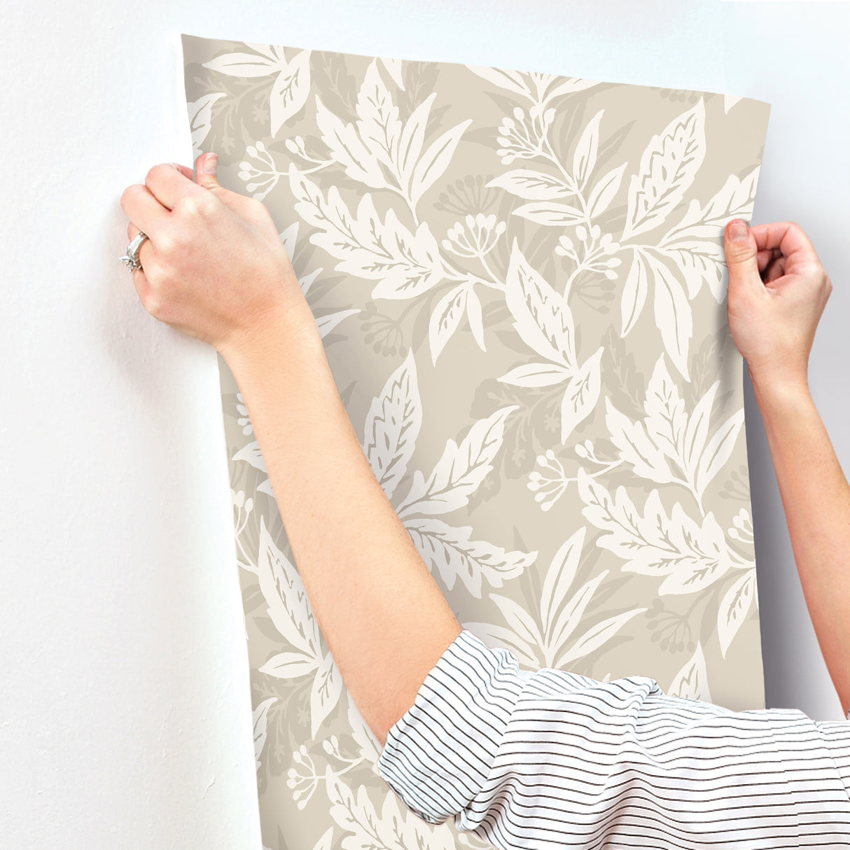 Anita Beige by Scott Living Woodland Floral Wallpaper – A-Street Prints 4155-27328