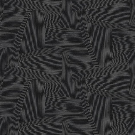 Reid Black Woven Geometric Wallpaper by A-Street Prints – SKU 4155-27330