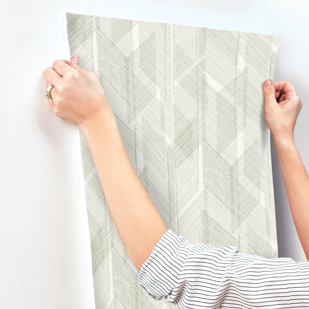 Bryant Evergreen by Scott Living Crosshatch Wallpaper- A-Street Prints 4155-27335