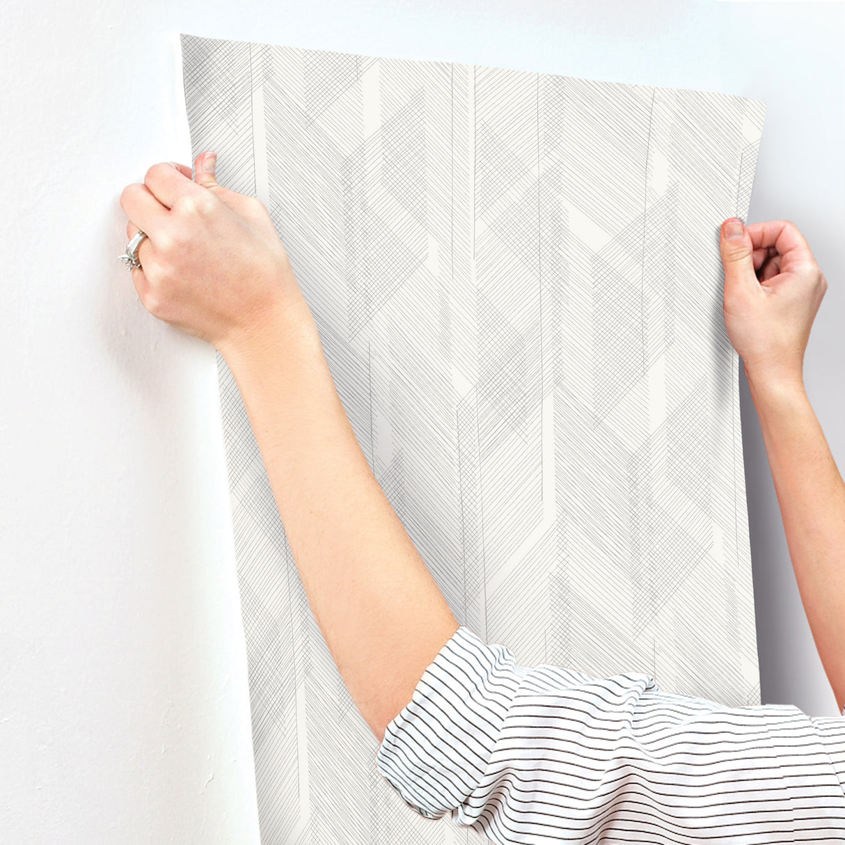 Bryant Silver by Scott Living Crosshatch Wallpaper- A-Street Prints 4155-27338