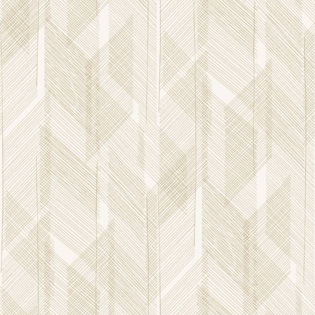 Bryant Gold Crosshatch Wallpaper by A‑Street Prints with metallic gold geometric crosshatch on white
