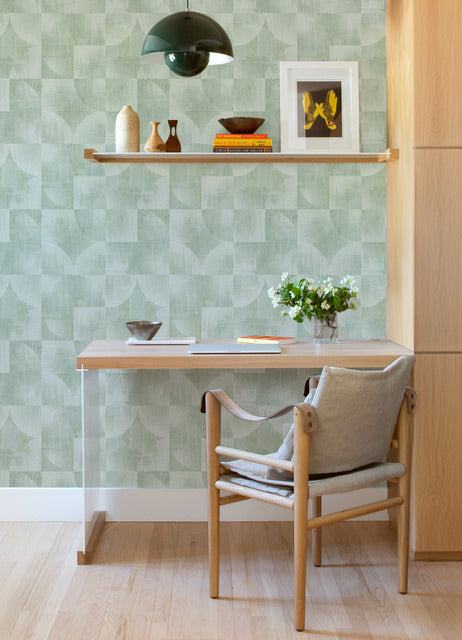 Woodbine Sage by Scott Living Abstract Geometric Wallpaper- A-Street Prints 4155-27340