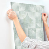 Woodbine Sage by Scott Living Abstract Geometric Wallpaper- A-Street Prints 4155-27340