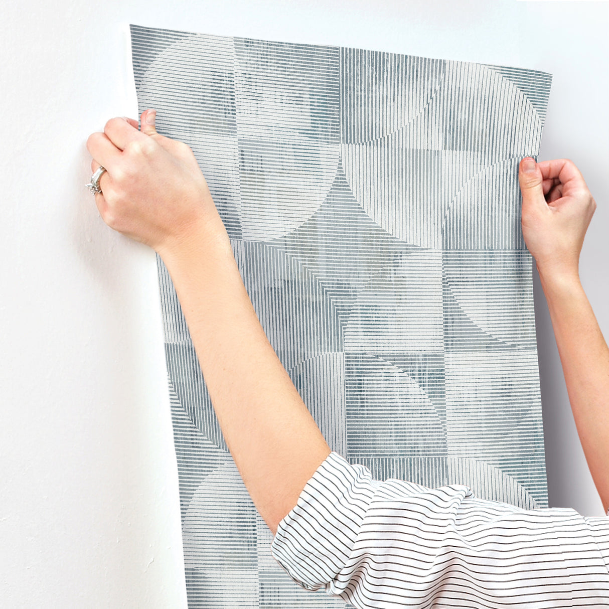 Woodbine Slate by Scott Living Abstract Geometric Wallpaper- A-Street Prints 4155-27343