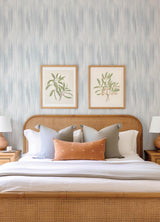 Elysian Sky Blue by Scott Living Metallic Textured Ikat Wallpaper, Washable Strippable Non Woven, Paste the Wall – A-Street Prints 4155-27350-Sample