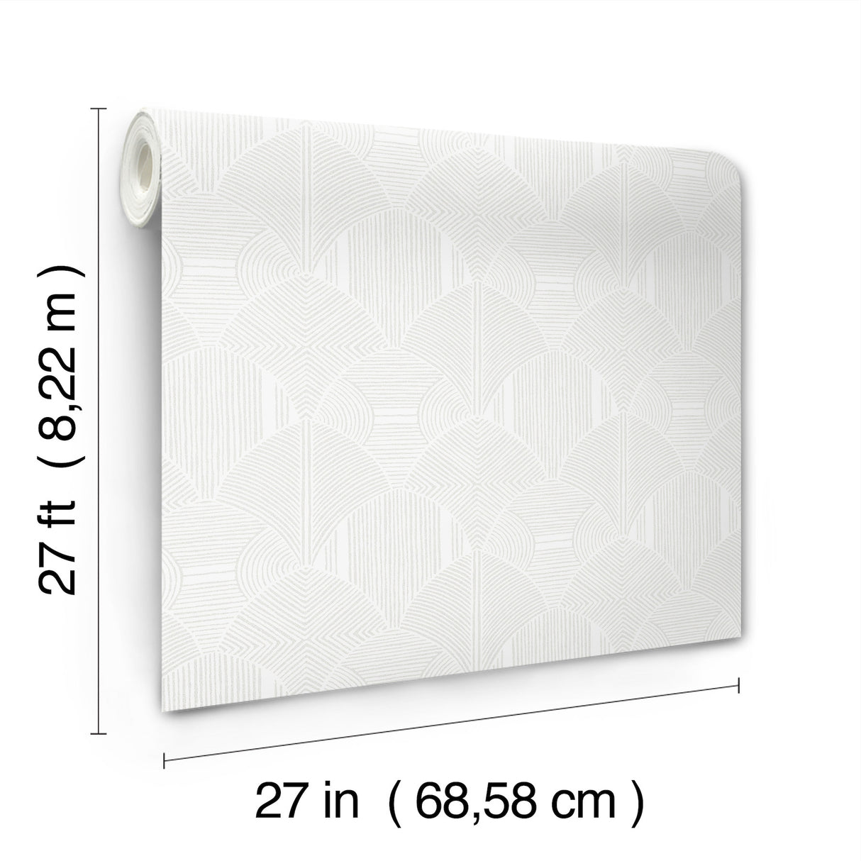 Meyberg Silver by Scott Living Geometric Wallpaper- A-Street Prints 4155-72806