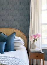 Meyberg Blue by Scott Living Geometric Wallpaper- A-Street Prints 4155-72807