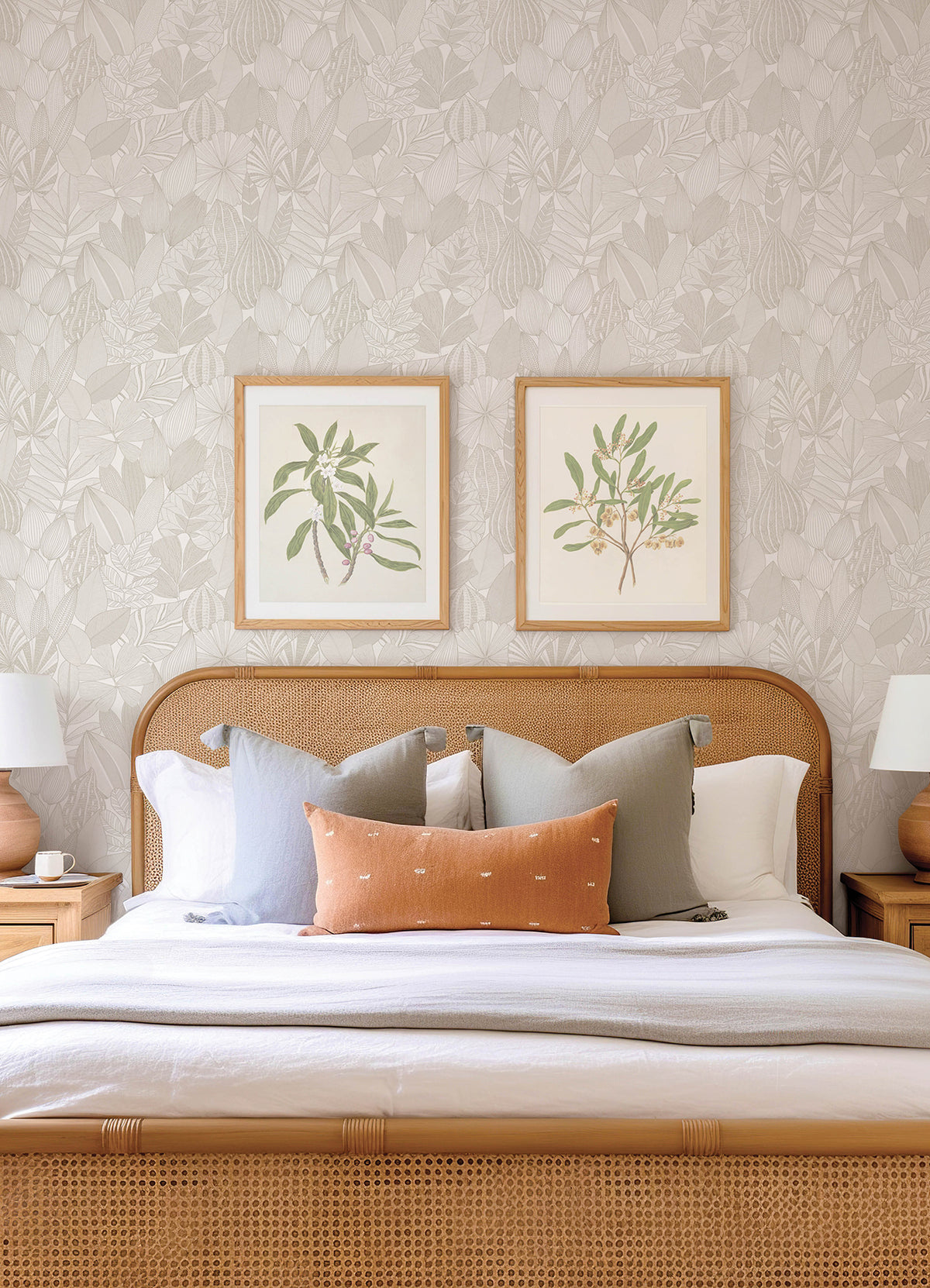 Mathias Taupe by Scott Living Botanical Non Woven Wallpaper – A-Street Prints 4155-72808-Sample