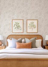 Mathias Taupe by Scott Living Botanical Non Woven Wallpaper – A-Street Prints 4155-72808-Sample