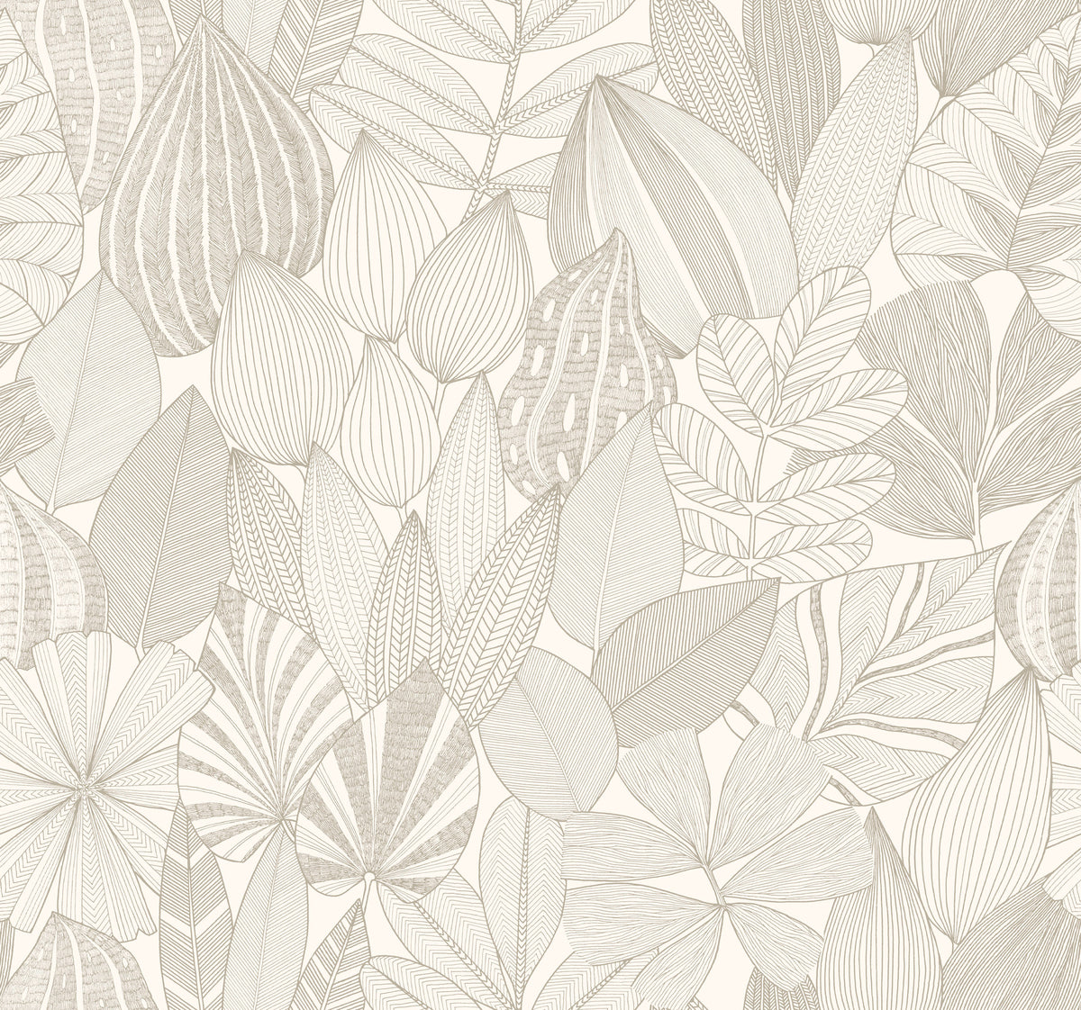 Mathias Taupe by Scott Living Botanical Non Woven Wallpaper – A-Street Prints 4155-72808-Sample