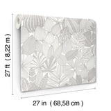 Mathias Grey by Scott Living Botanical Wallpaper – A-Street Prints 4155-72809