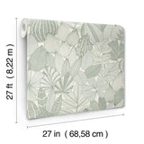 Mathias Green by Scott Living Botanical Wallpaper- A-Street Prints 4155-72811