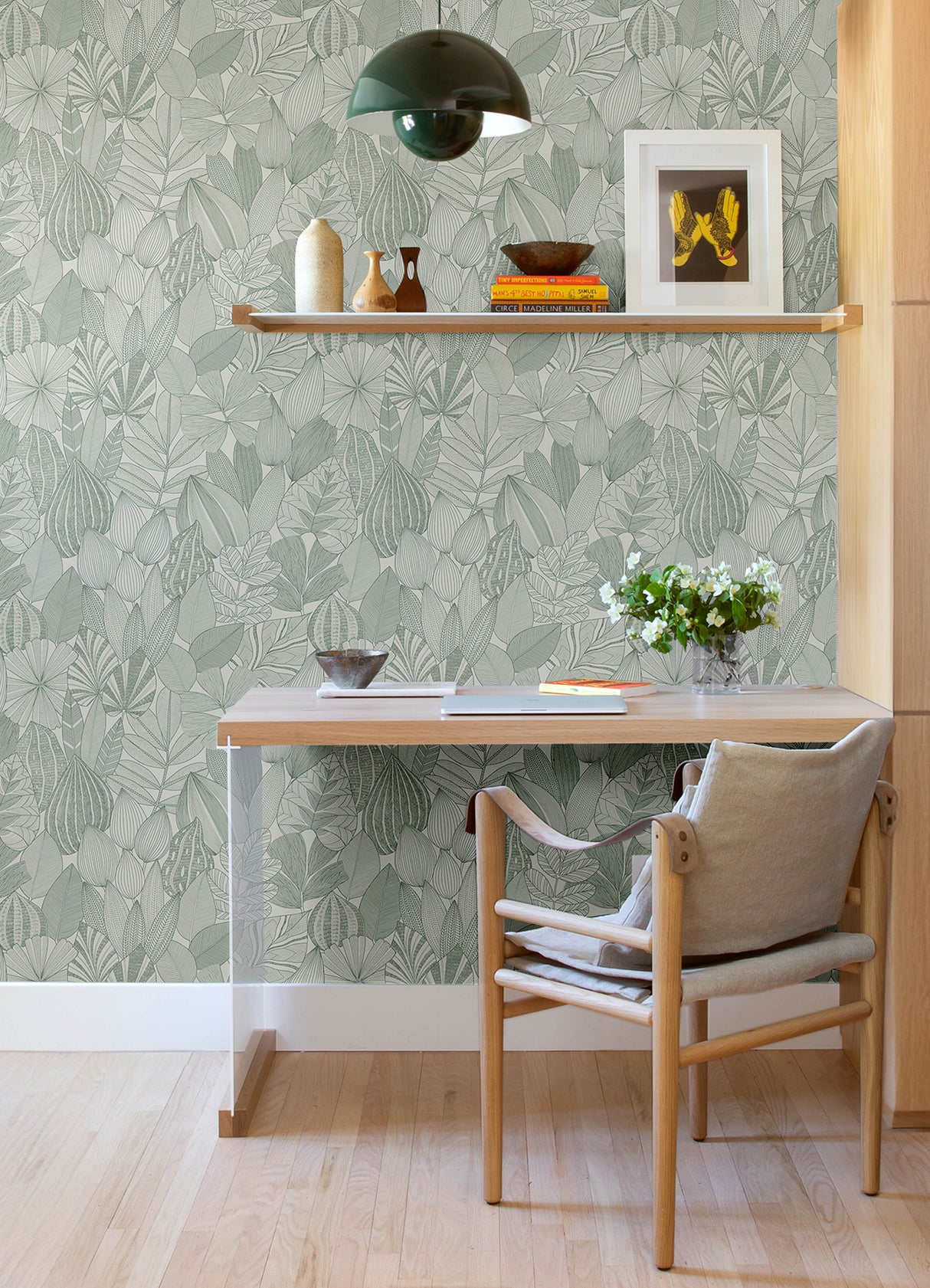 Mathias Green by Scott Living Botanical Wallpaper- A-Street Prints 4155-72811