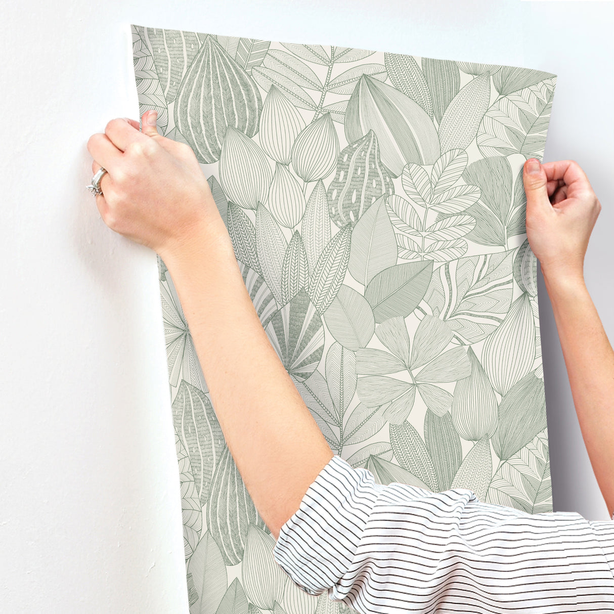 Mathias Green by Scott Living Botanical Wallpaper- A-Street Prints 4155-72811