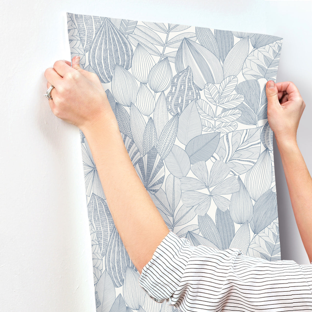 Mathias Blue by Scott Living Botanical Wallpaper- A-Street Prints 4155-72812