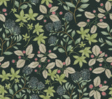 Mildred Evergreen by Scott Living Botanical Trail Wallpaper - A-Street Prints 4155-72813-Sample