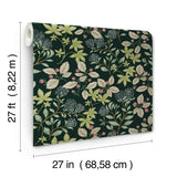 Mildred Evergreen by Scott Living Botanical Trail Wallpaper – A-Street Prints 4155-72813