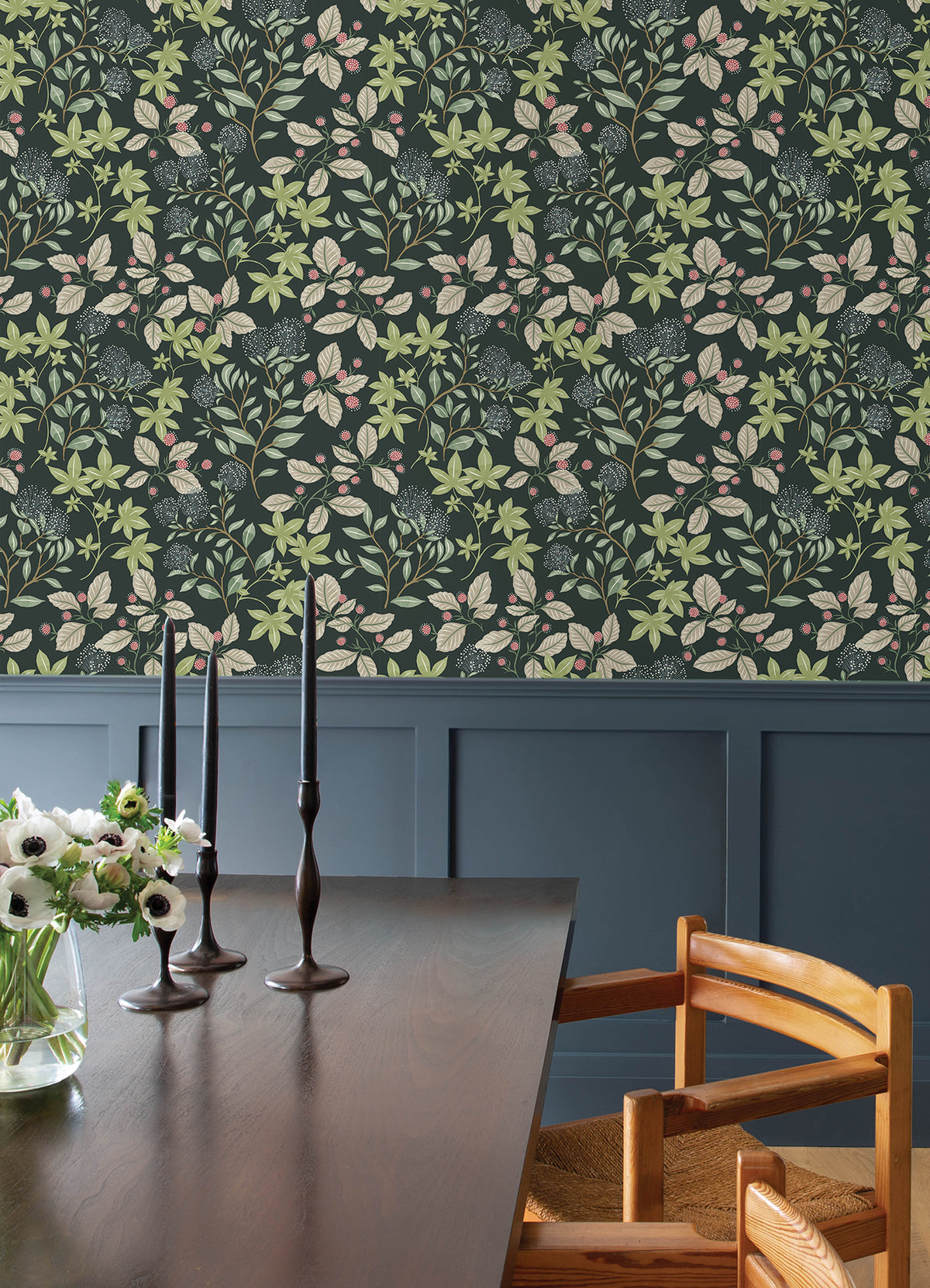Mildred Evergreen by Scott Living Botanical Trail Wallpaper - A-Street Prints 4155-72813-Sample