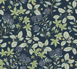 Mildred Indigo Botanical Trail Wallpaper by A-Street Prints