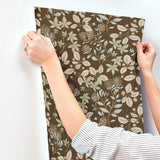 Mildred Espresso by Scott Living Botanical Trail Wallpaper- A-Street Prints 4155-72816
