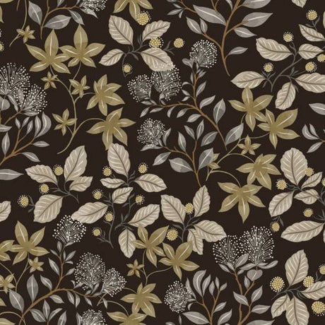 Mildred Black Botanical Trail Wallpaper by A-Street Prints, SKU 4155-72817