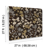 Mildred Black by Scott Living Botanical Trail Non Woven Unpasted Wallpaper – A-Street Prints 4155-72817