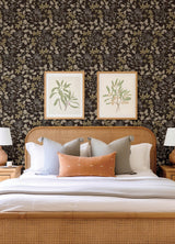 Mildred Black by Scott Living Botanical Trail Non Woven Unpasted Wallpaper - A-Street Prints 4155-72817-Sample