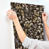 Mildred Black by Scott Living Botanical Trail Non Woven Unpasted Wallpaper – A-Street Prints 4155-72817