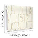 Huntington Gold by Scott Living Geometric Stripe Wallpaper – A-Street Prints 4155-72818