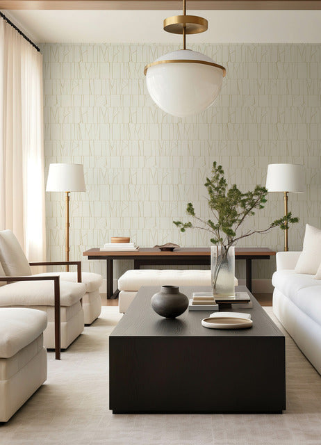 Huntington Gold by Scott Living Geometric Stripe Wallpaper – A-Street Prints 4155-72818