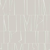 Huntington Silver Geometric Stripe Wallpaper by A-Street Prints in a modern living room