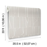 Huntington Silver by Scott Living Geometric Stripe Wallpaper- A-Street Prints 4155-72819