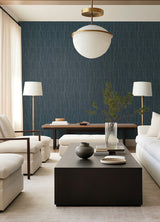 Huntington Indigo by Scott Living Geometric Stripe Wallpaper – A-Street Prints 4155-72821