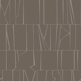 Huntington Chocolate Geometric Stripe Wallpaper by A‑Street Prints (Scott Living)