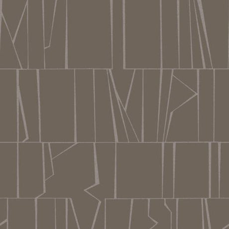 Huntington Chocolate Geometric Stripe Wallpaper by A‑Street Prints (Scott Living)