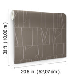 Huntington Chocolate by Scott Living Geometric Stripe Wallpaper – A-Street Prints 4155-72822
