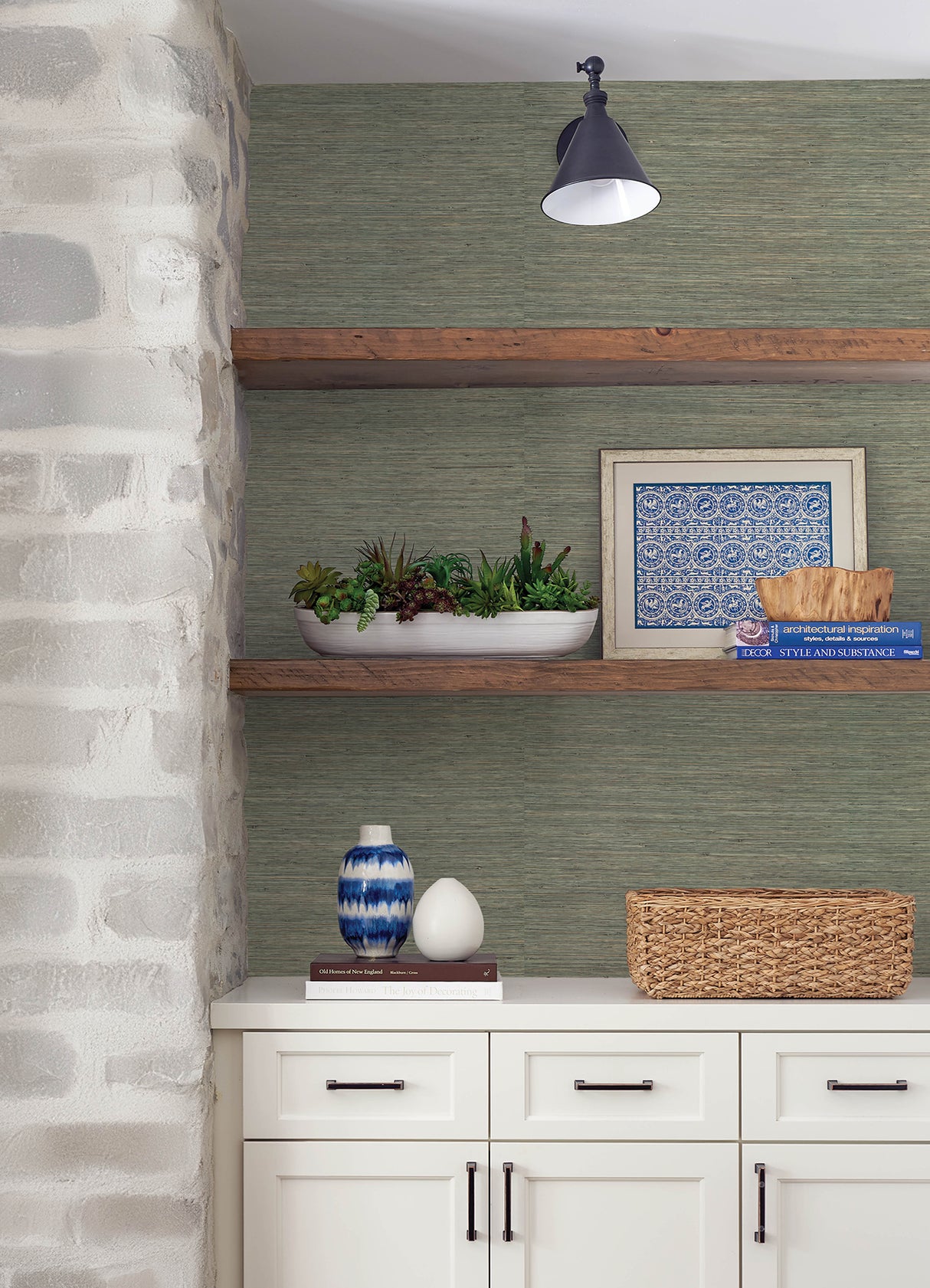 Reynier Moss by Scott Living Hemp Grasscloth Wallpaper- A-Street Prints 4155-72826