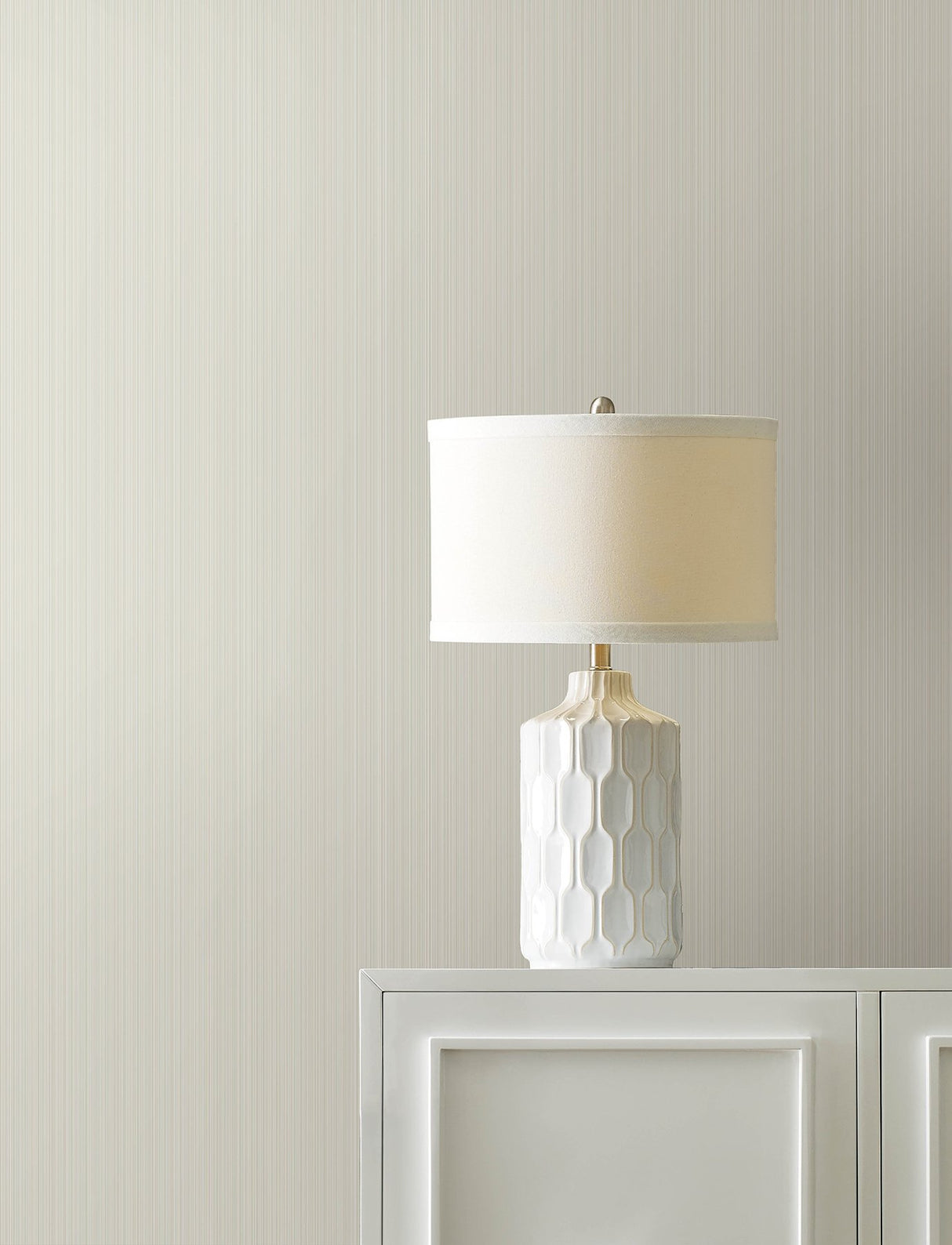 Ombre Neutral Pinstripe Wallpaper with Modern Stripes Pattern - Advantage 4157-25018