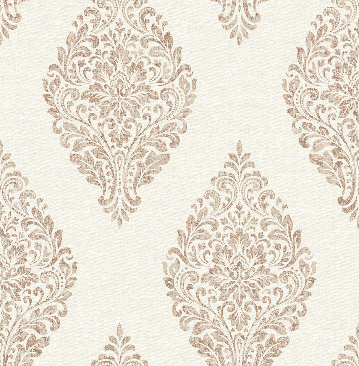 Gillian Copper Medallion Wallpaper with Metallic Textured Medallions - Advantage 4157-25045